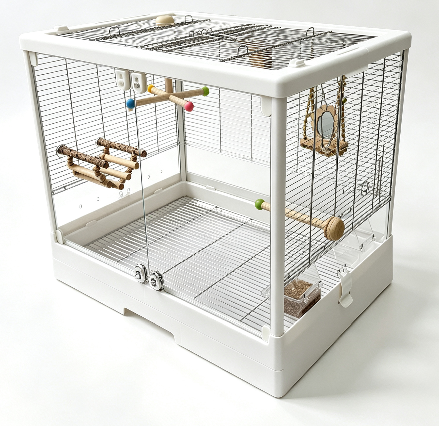 650 Transparent Glass Door Birdcage