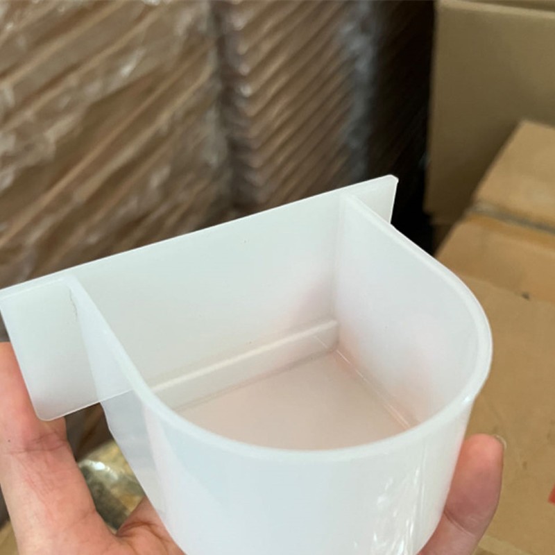 Bird Feeding Cup No.10 (White & Transparent)