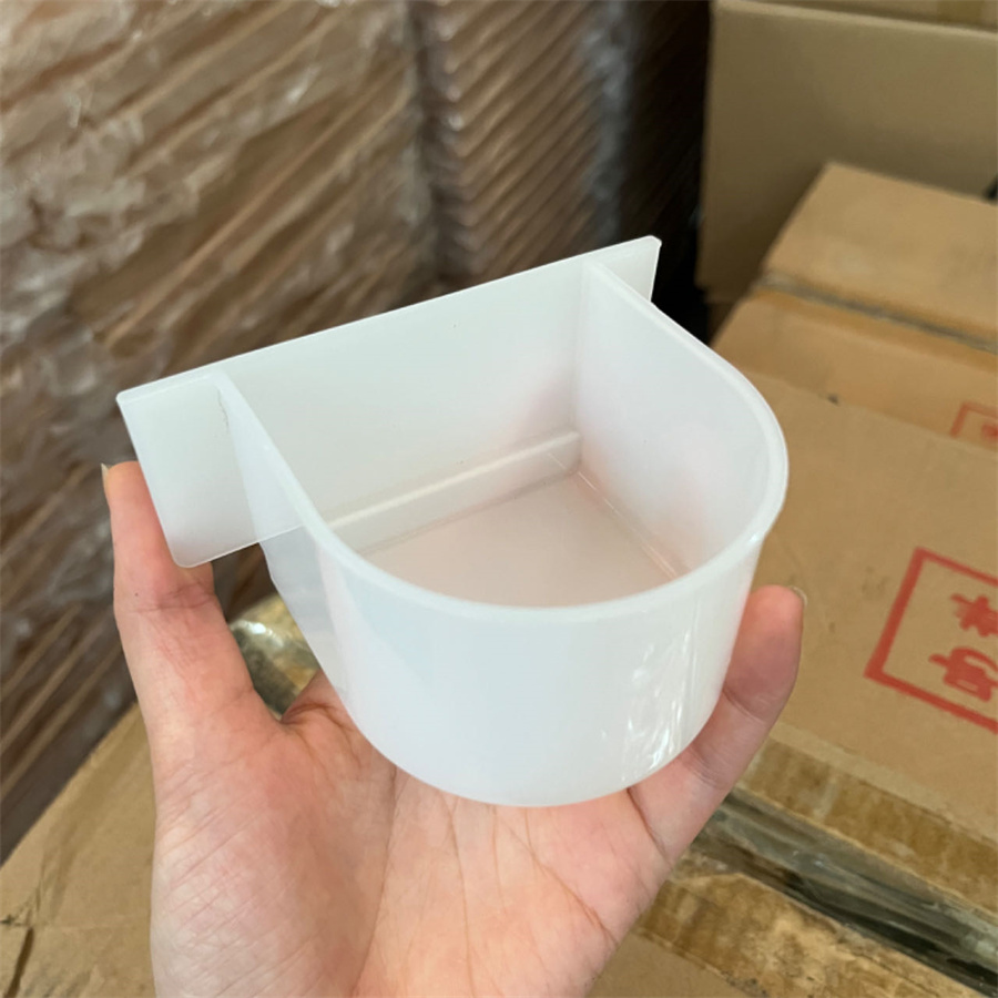 Bird Feeding Cup No.4 (White & Transparent)