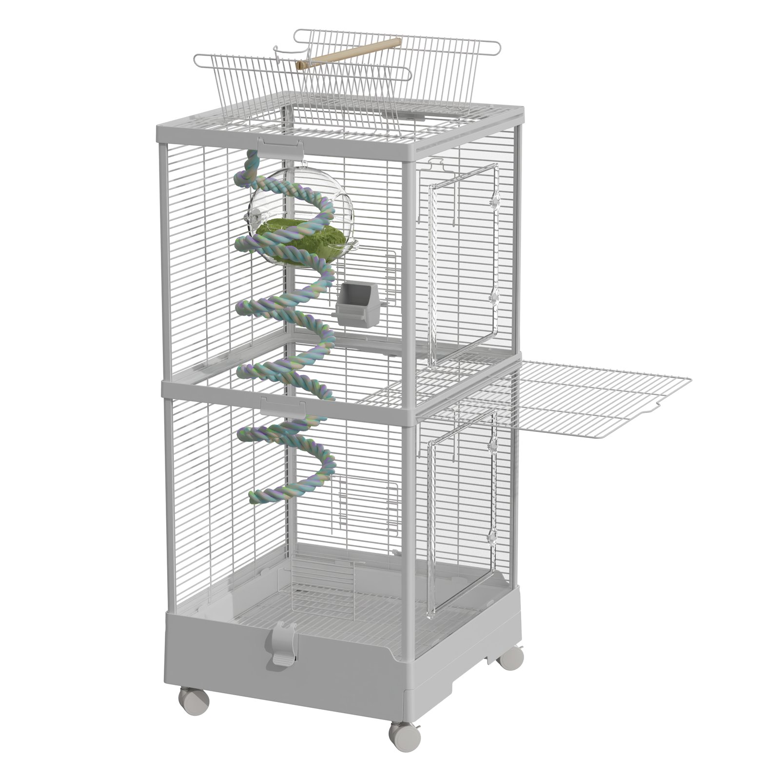 490 Transparent Door Double Layer Bird Cage view 4