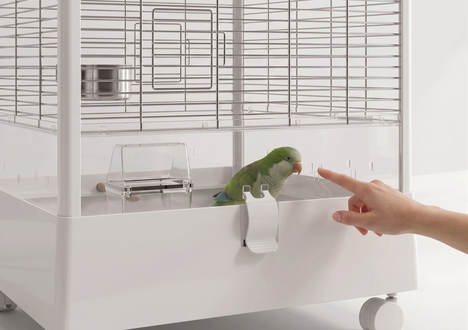 490 Transparent Door Splash Proof Single Layer Bird Cage view 5