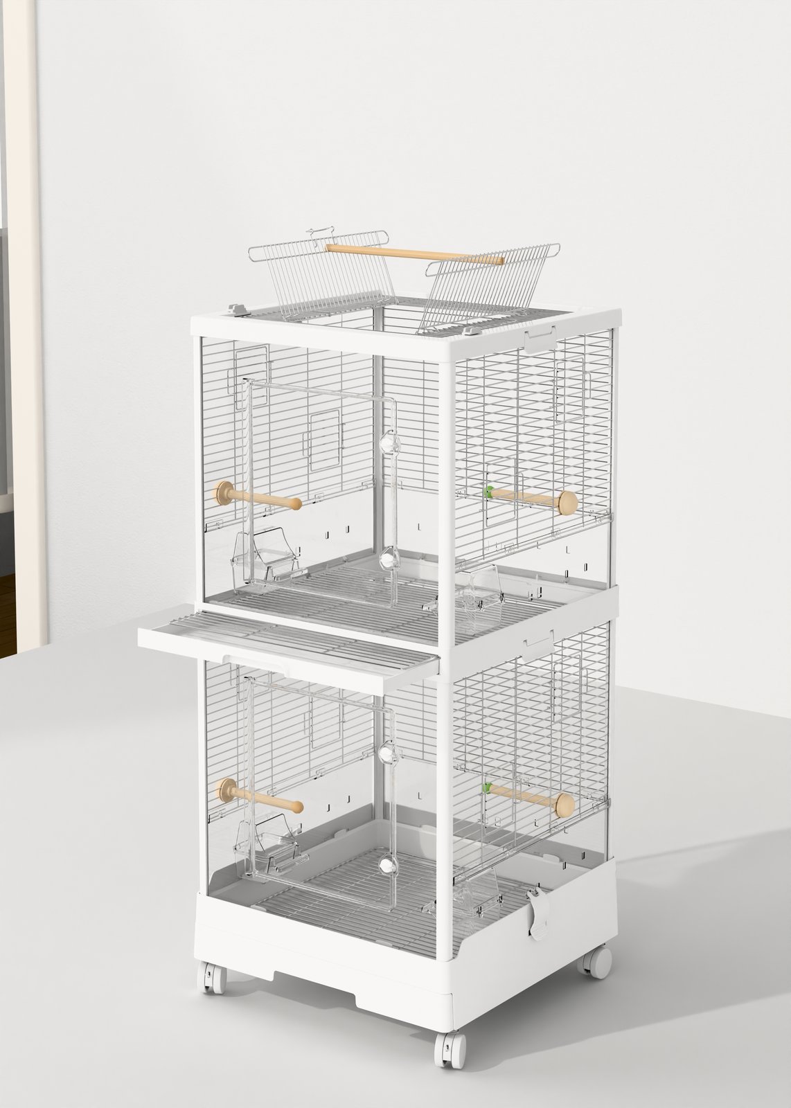 490 Transparent Door Splash Proof Three Layer Bird Cage view 6