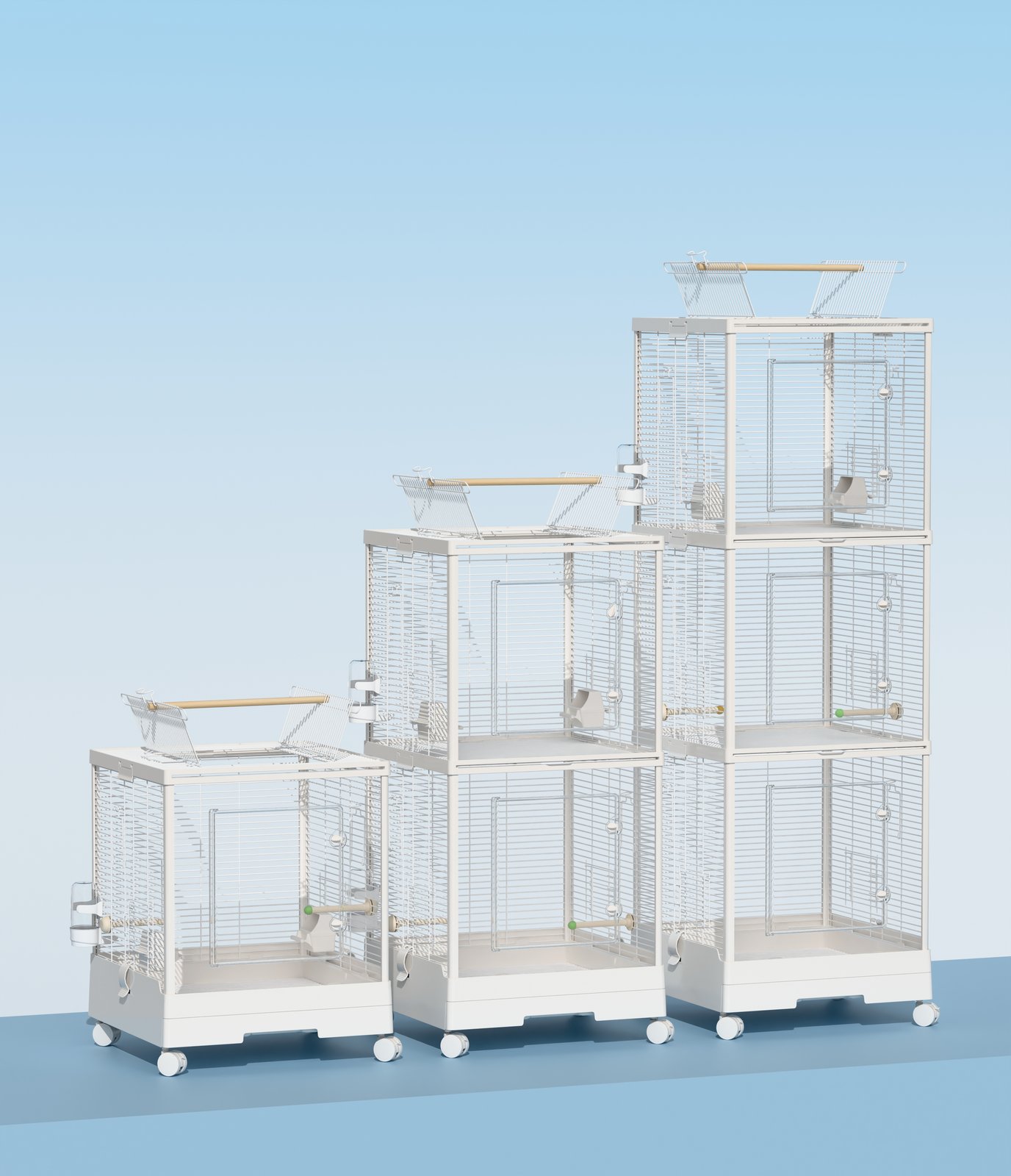 490 Transparent Door Three Layer Bird Cage view 2