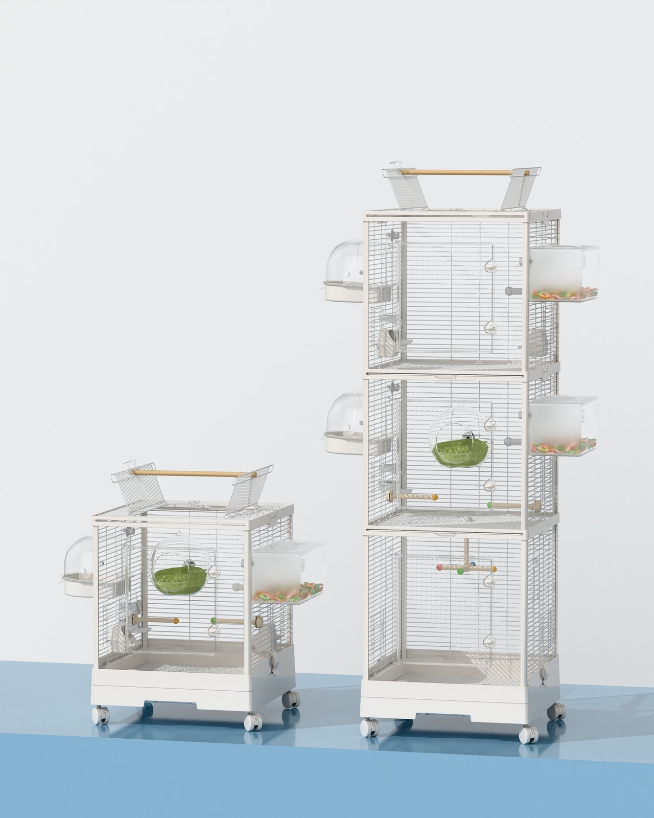 490 Transparent Door Three Layer Bird Cage view 3