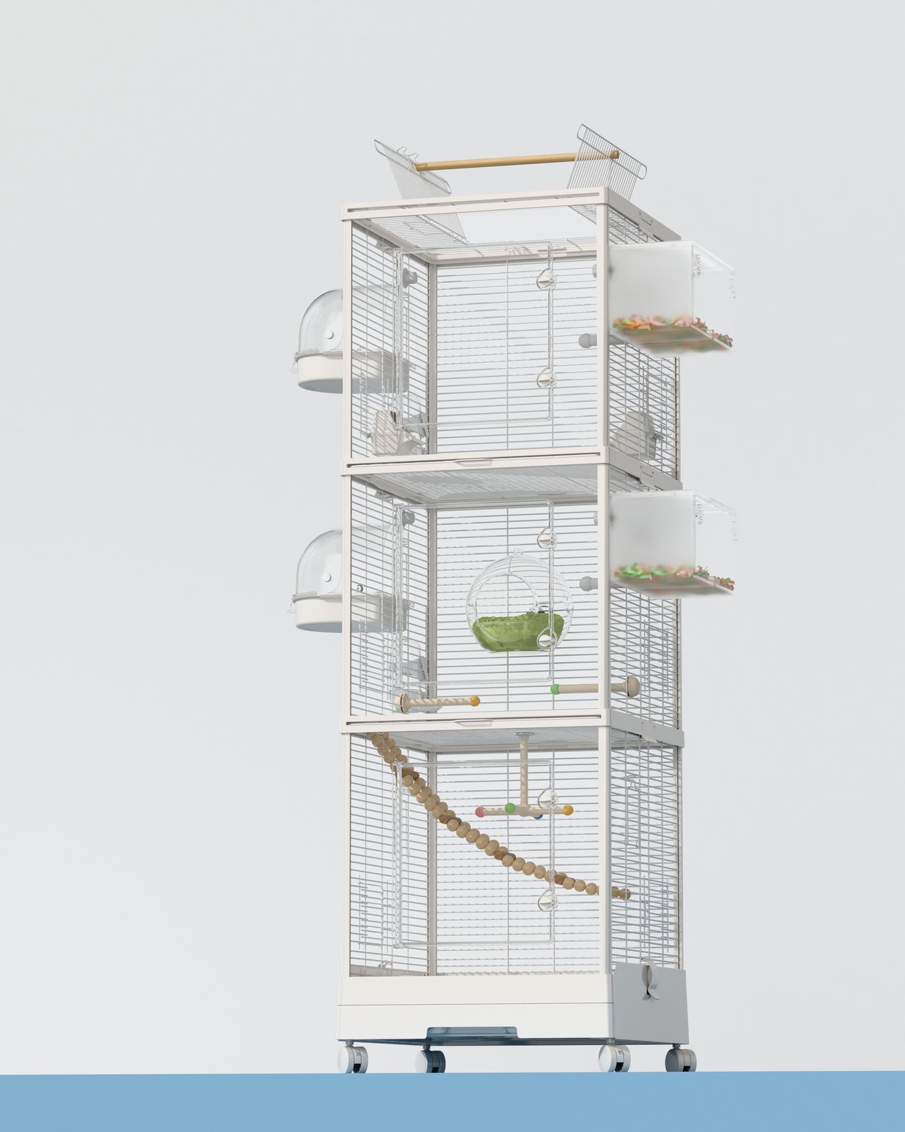 490 Transparent Door Three Layer Bird Cage view 4