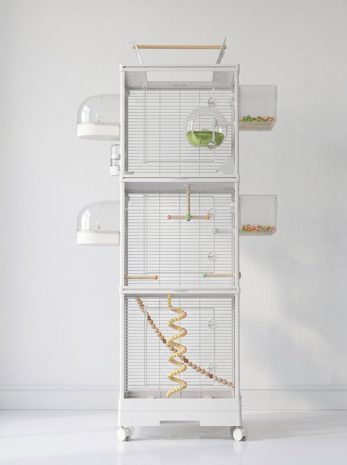 490 Transparent Door Three Layer Bird Cage view 6