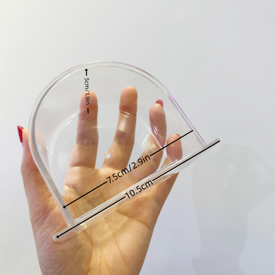 Bird Feeding Cup No.10 (White & Transparent) view 2
